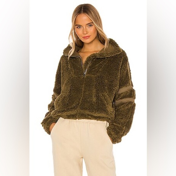 Free People Nantucket fleece in army green - Picture 1 of 10
